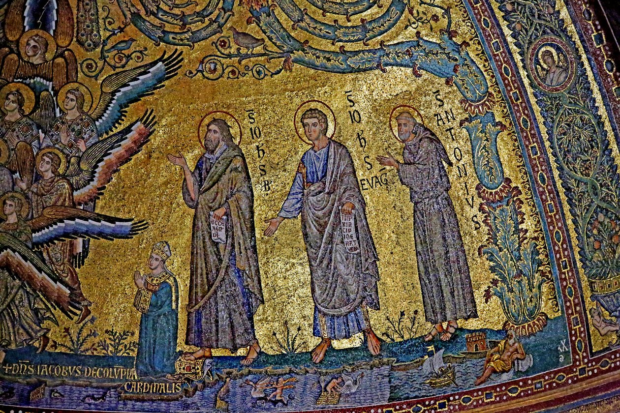 Kardynałowie, absyda, ok. 1290 (mozaika) autorstwa Jacopo Torriti