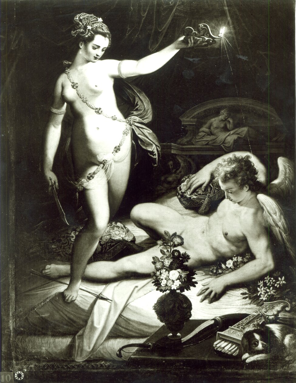 Psyche Zaskakujący Kupidyn autorstwa Jacopo Zucchi