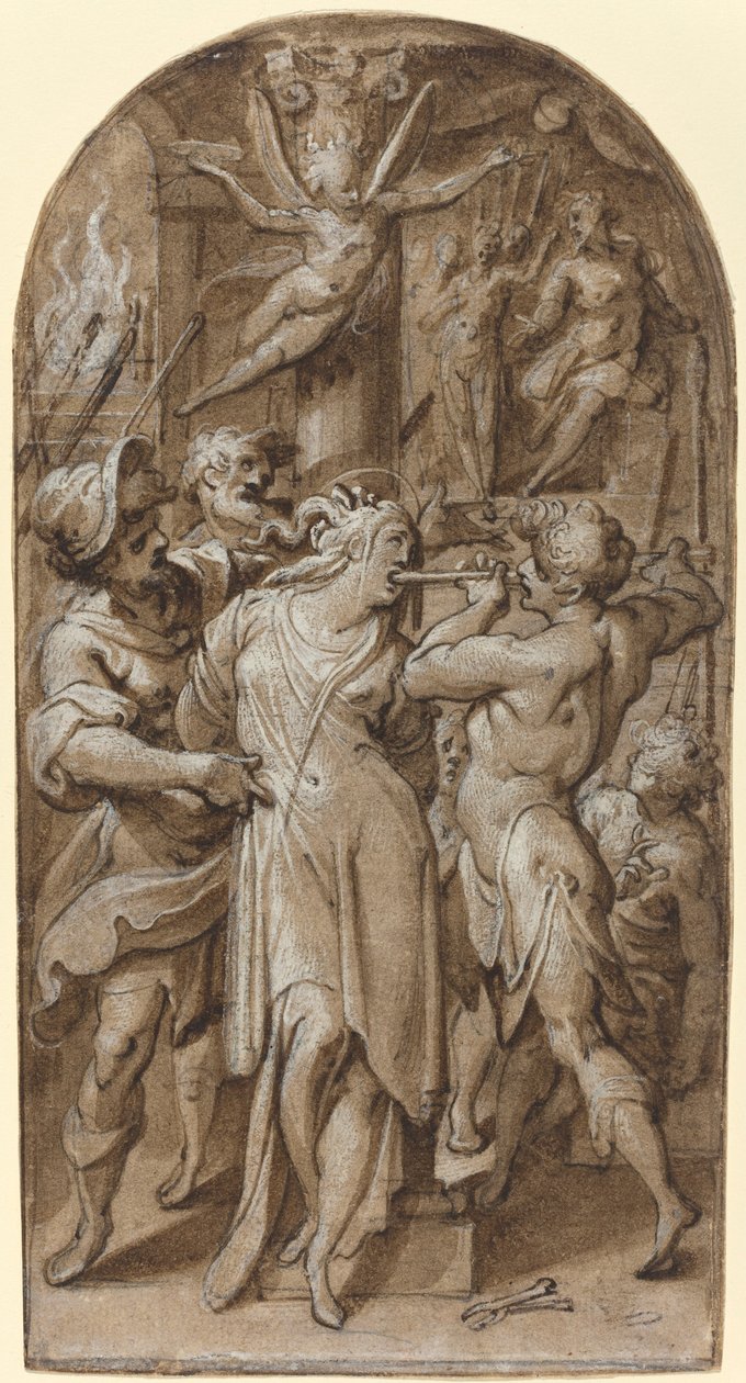 Męczeństwo św. Apollonii autorstwa Jacopo Zucchi