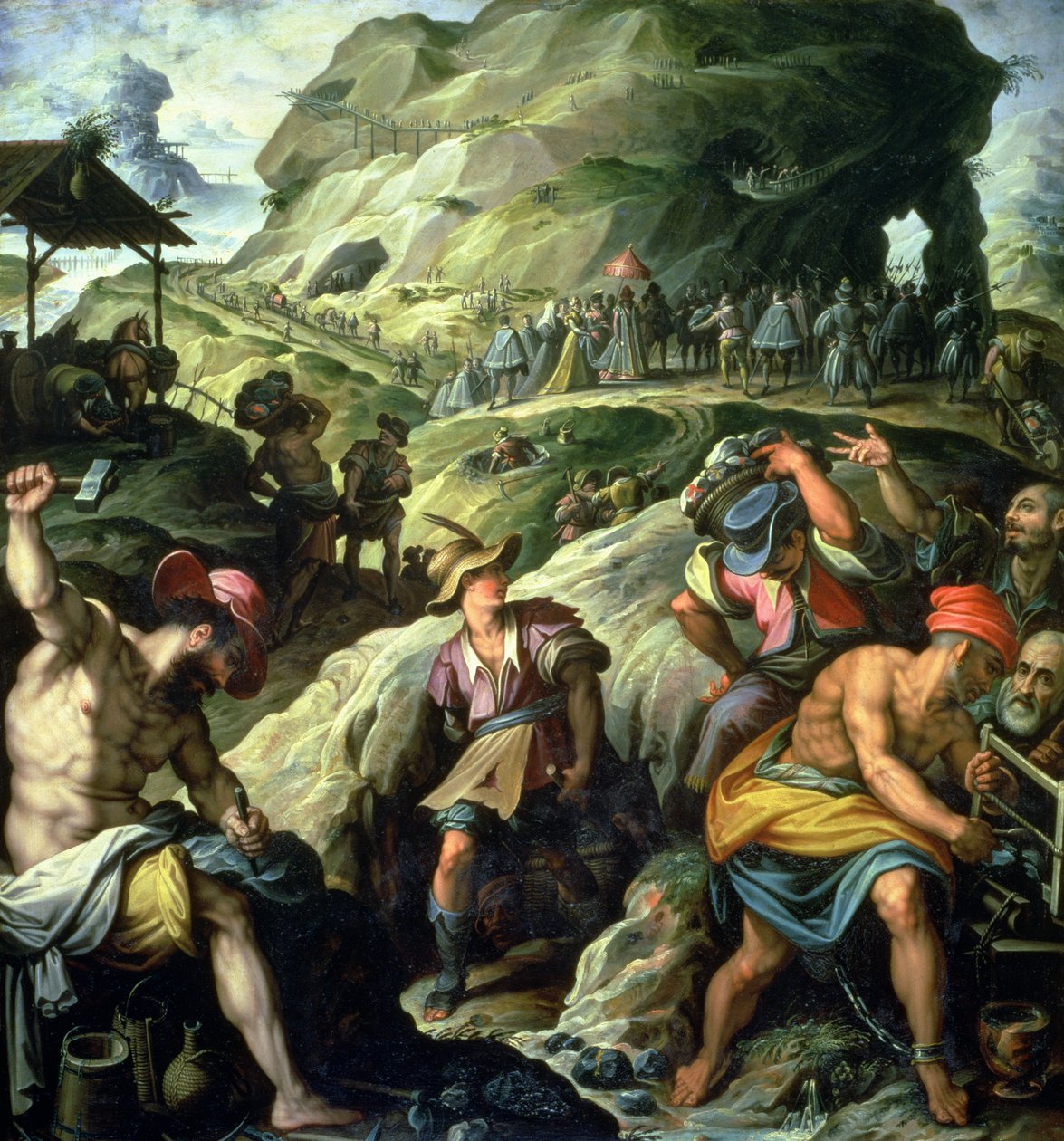 Kopalnia, 1572 autorstwa Jacopo Zucchi