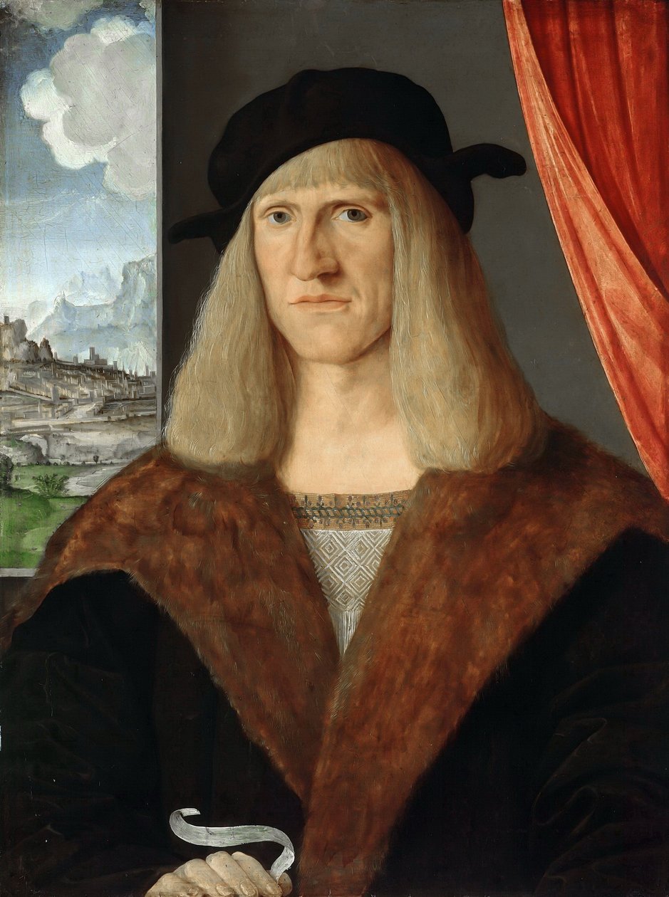 niemiecki: Bildnis eines Deutschen / Nacktes Liebespaar Portret Niemca autorstwa Jacopo de