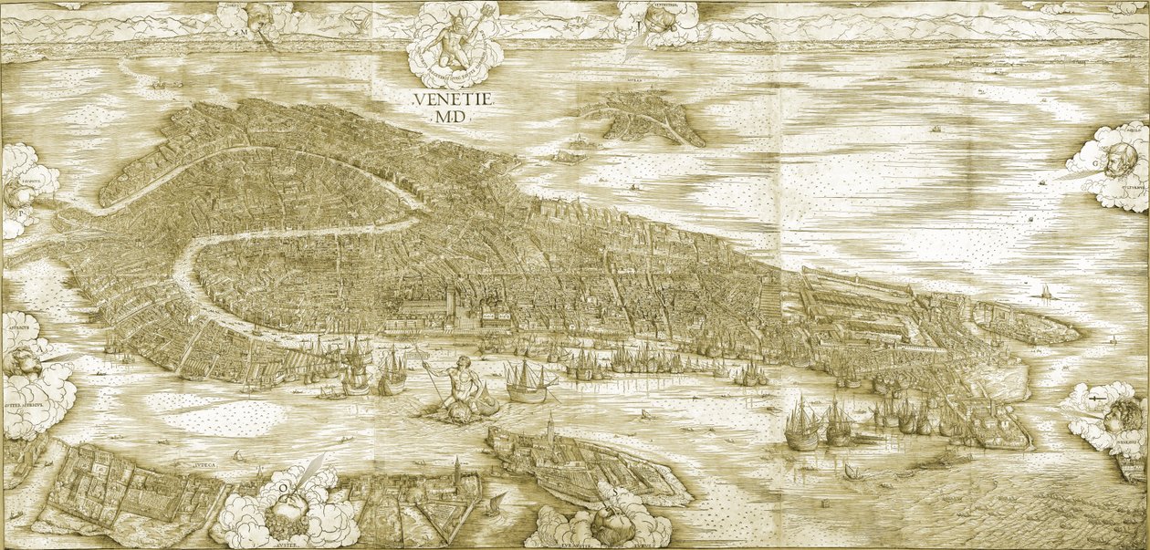 Widok na Wenecję autorstwa Jacopo de Barbari