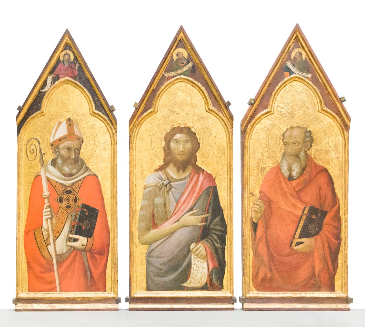 Święty Jan Chrzciciel, święty Jan Ewangelista, święty Idziego autorstwa Jacopo del Casentino