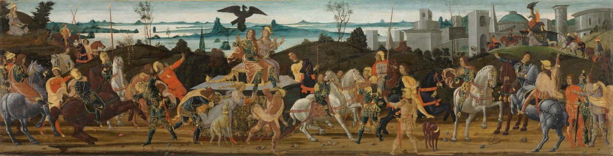 Tarkwiniusz Priscus wkraczający do Rzymu, ok. 1930 r. 1470 autorstwa Jacopo del Sellaio