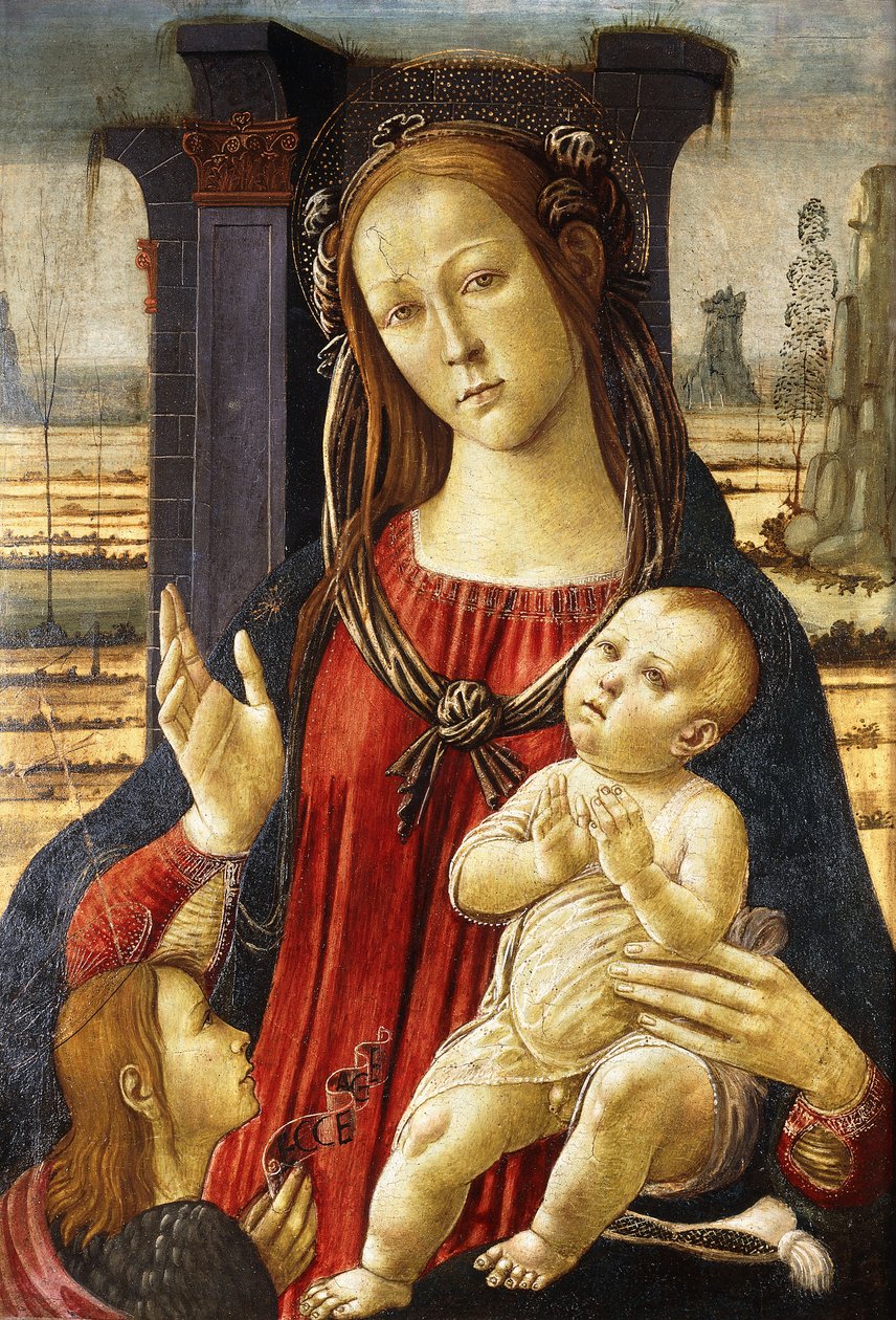 Madonna z Dzieciątkiem św. Jan Chrzciciel, autorstwa Jacopo del Sellaio