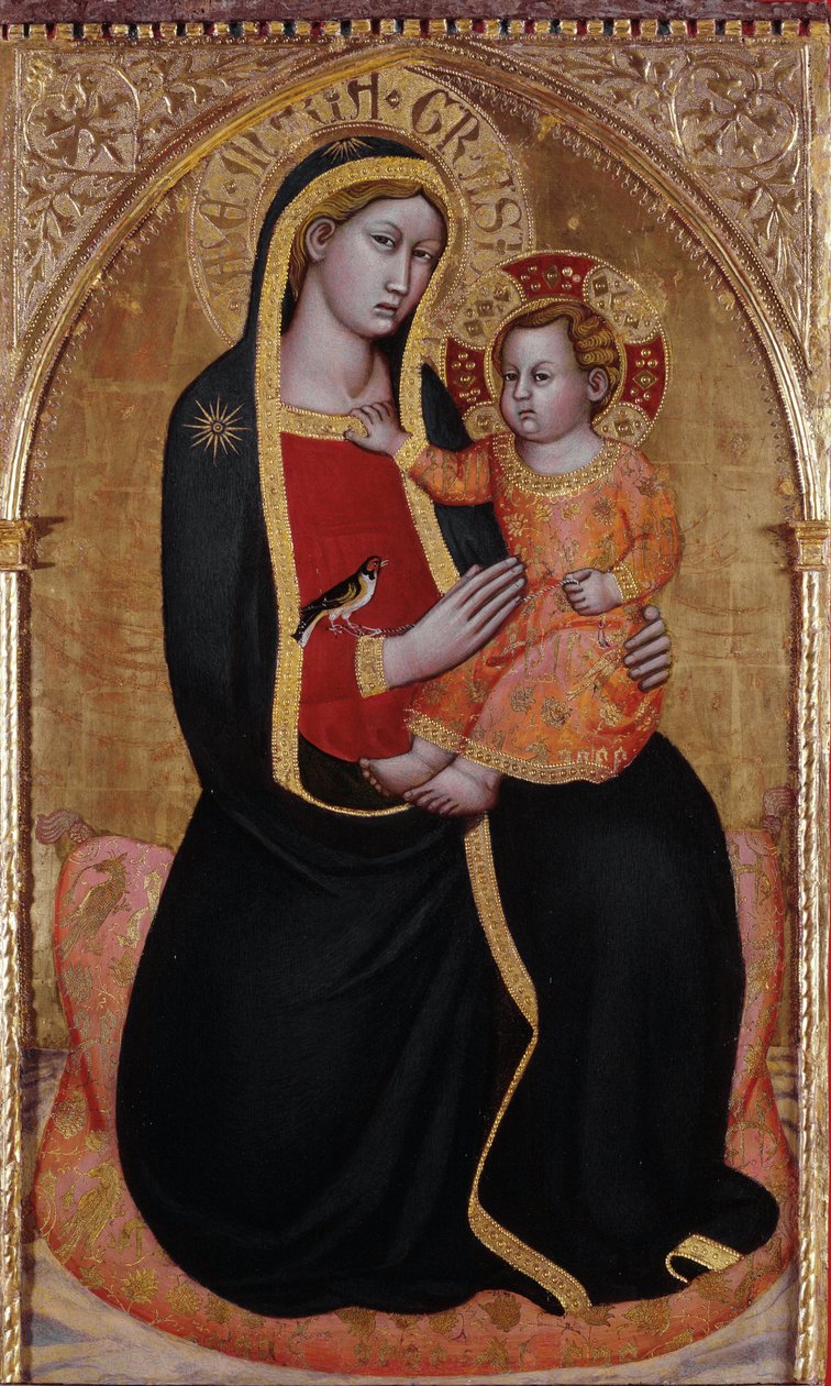 Virgem de Montenero com criança (Paintingpolish autorstwa Jacopo di (14th century) Michele