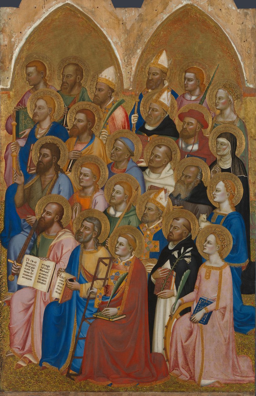 Adoracja świętych z ołtarza San Pier Maggiore, 1371 autorstwa Jacopo di Cione