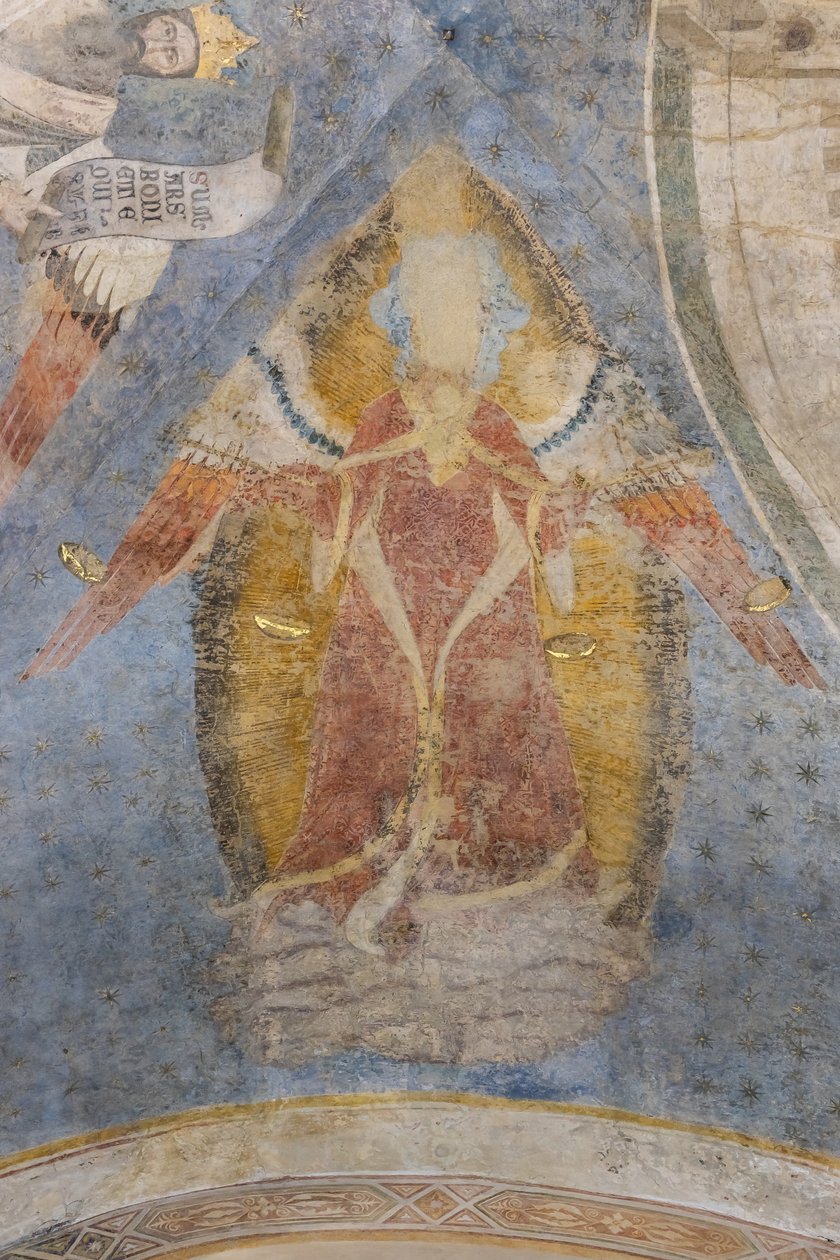 Alegoria Sprawiedliwości, fragment sklepienia (fresk) autorstwa Jacopo di Cione