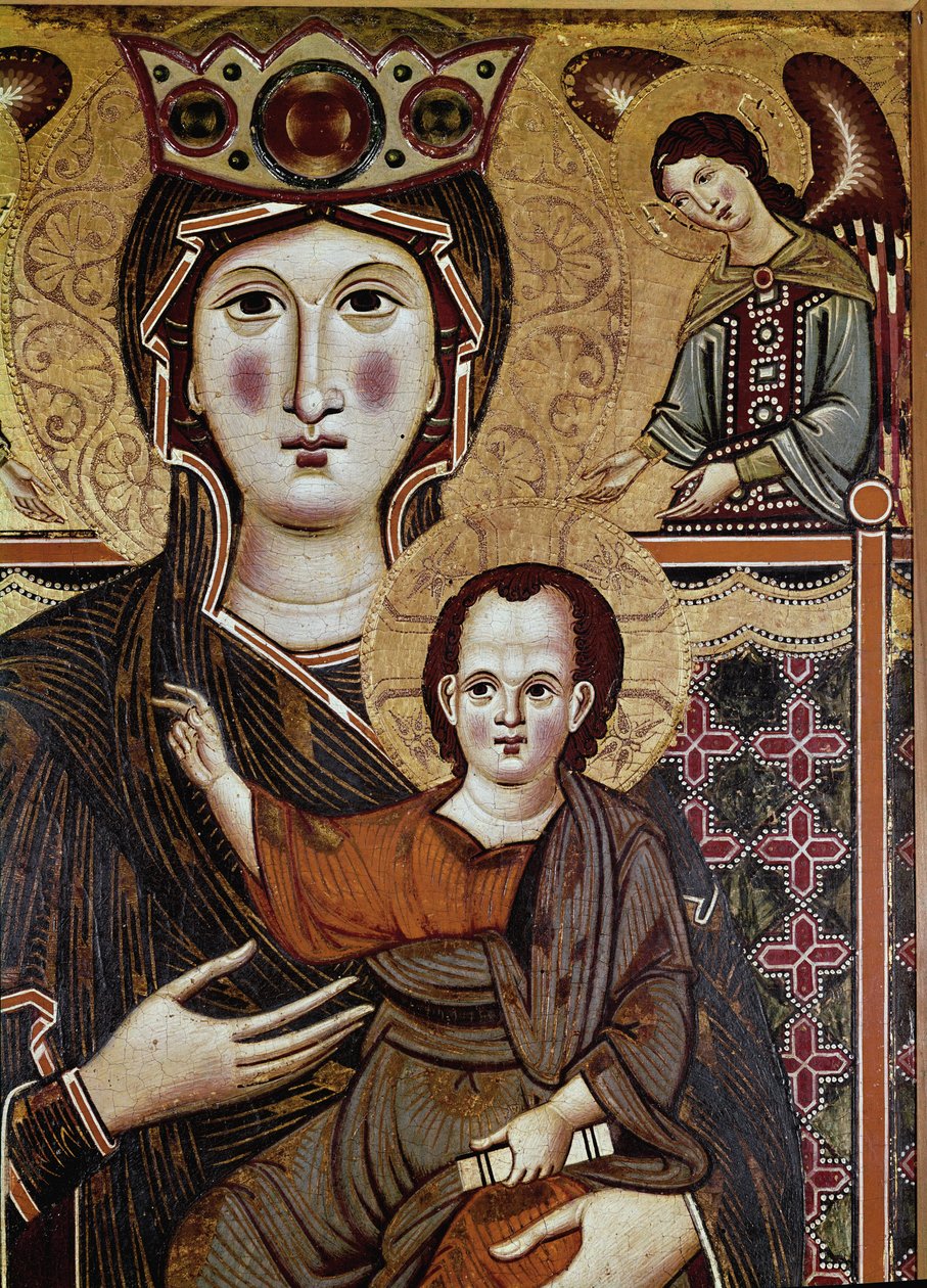 Dziewica i dziecko z aniołem - Tempera na desce autorstwa Meliore di Jacopo autorstwa Jacopo di Meliore