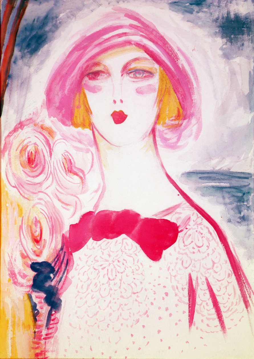 Portret kobiety (gwasz) autorstwa Jacqueline Marval