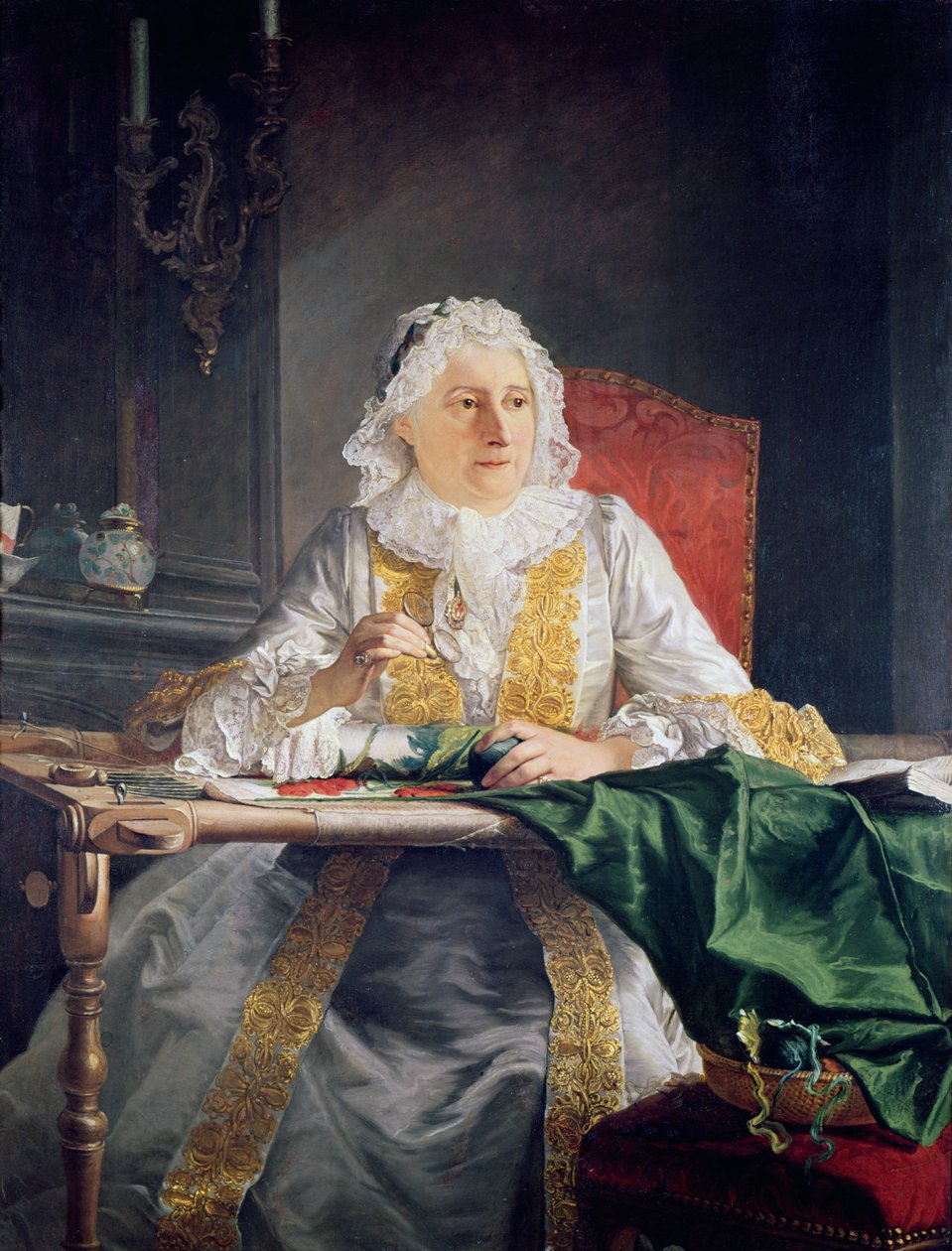 Portret Madame Antoine Crozat, 1741 autorstwa Jacques Andre Joseph Camelot Aved