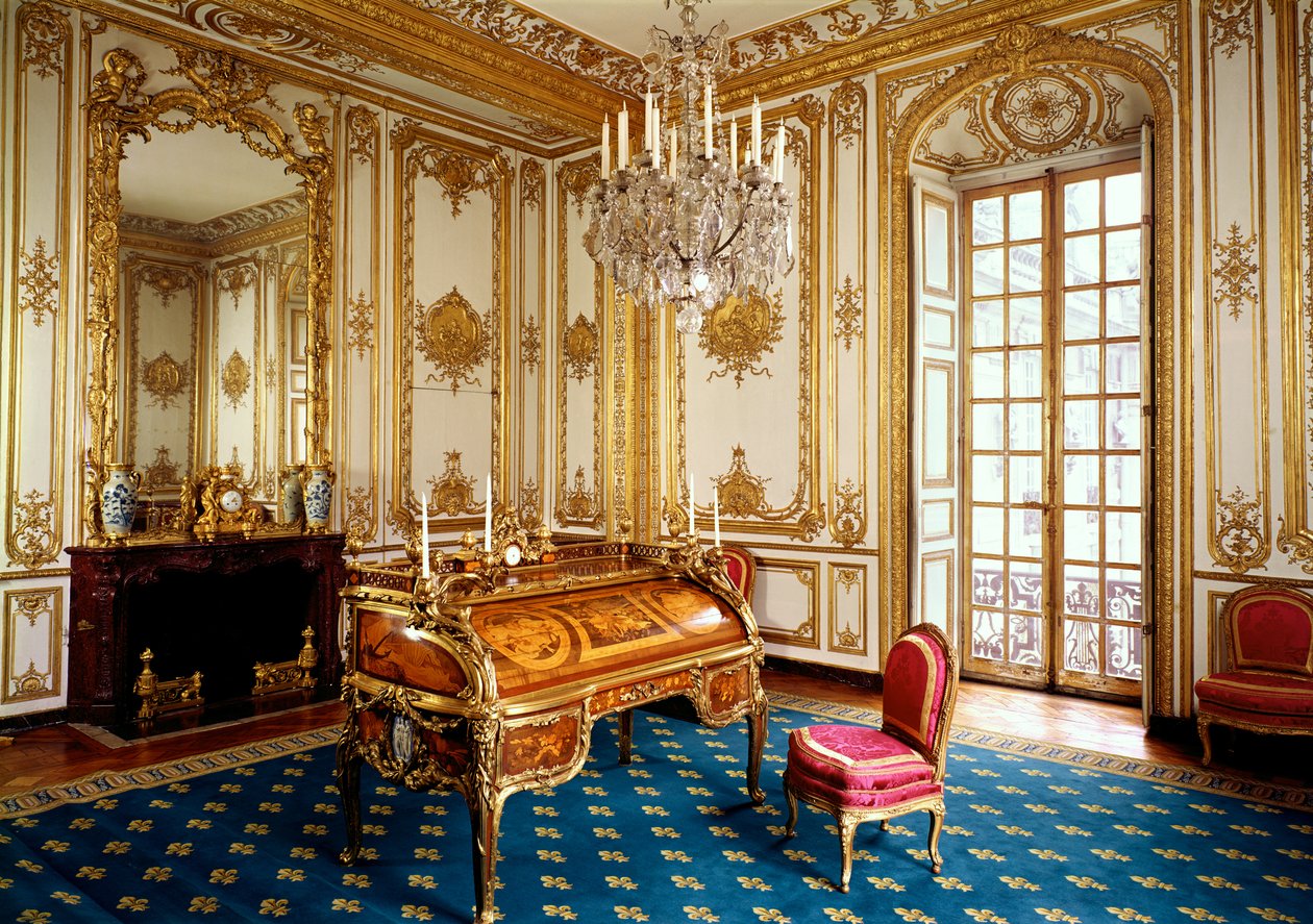Prywatny gabinet Ludwika XV, 1753-60 autorstwa Jacques Ange Gabriel