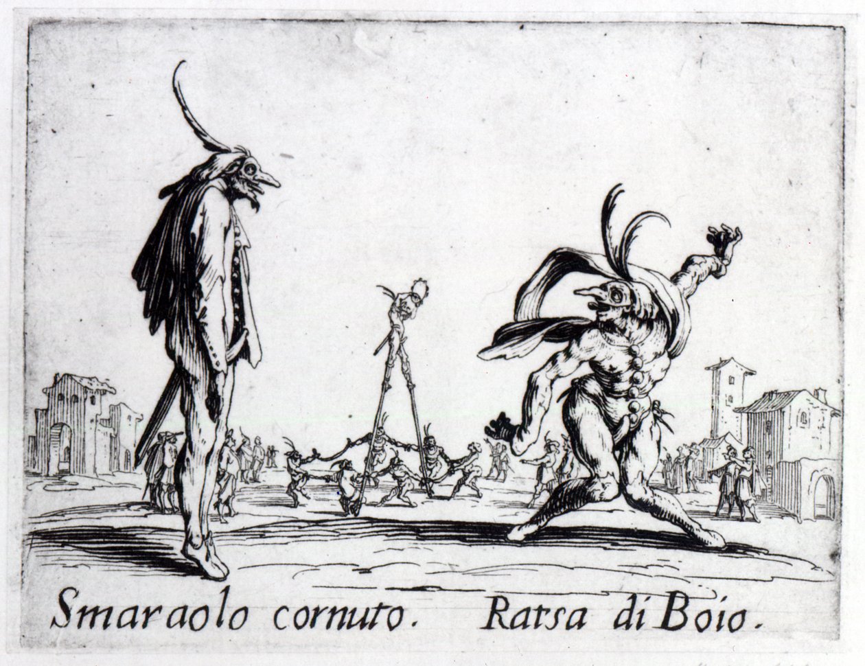 Balli de Sfessania, ok. 1622 autorstwa Jacques Callot
