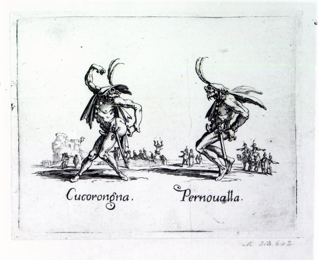Balli de Sfessania, ok. 1622 autorstwa Jacques Callot