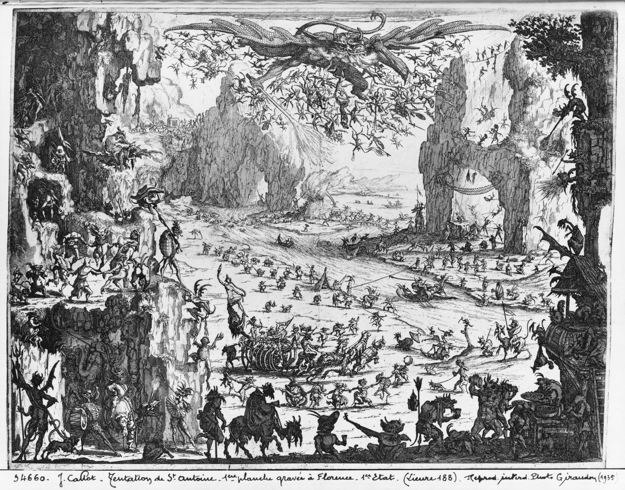 Kuszenie świętego Antoniego autorstwa Jacques Callot