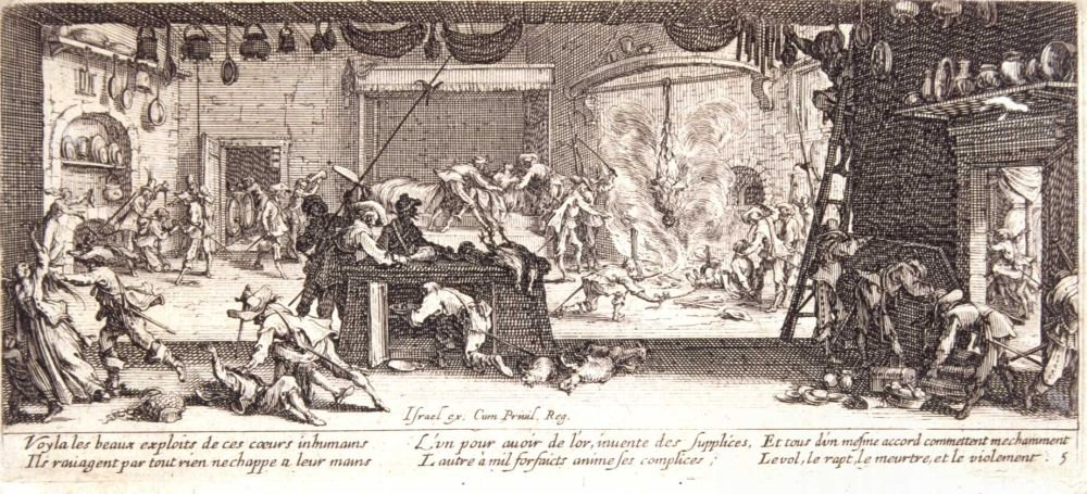 Grabież Les miseres et les mal-heures de la guerre, pl. 5 autorstwa Jacques Callot
