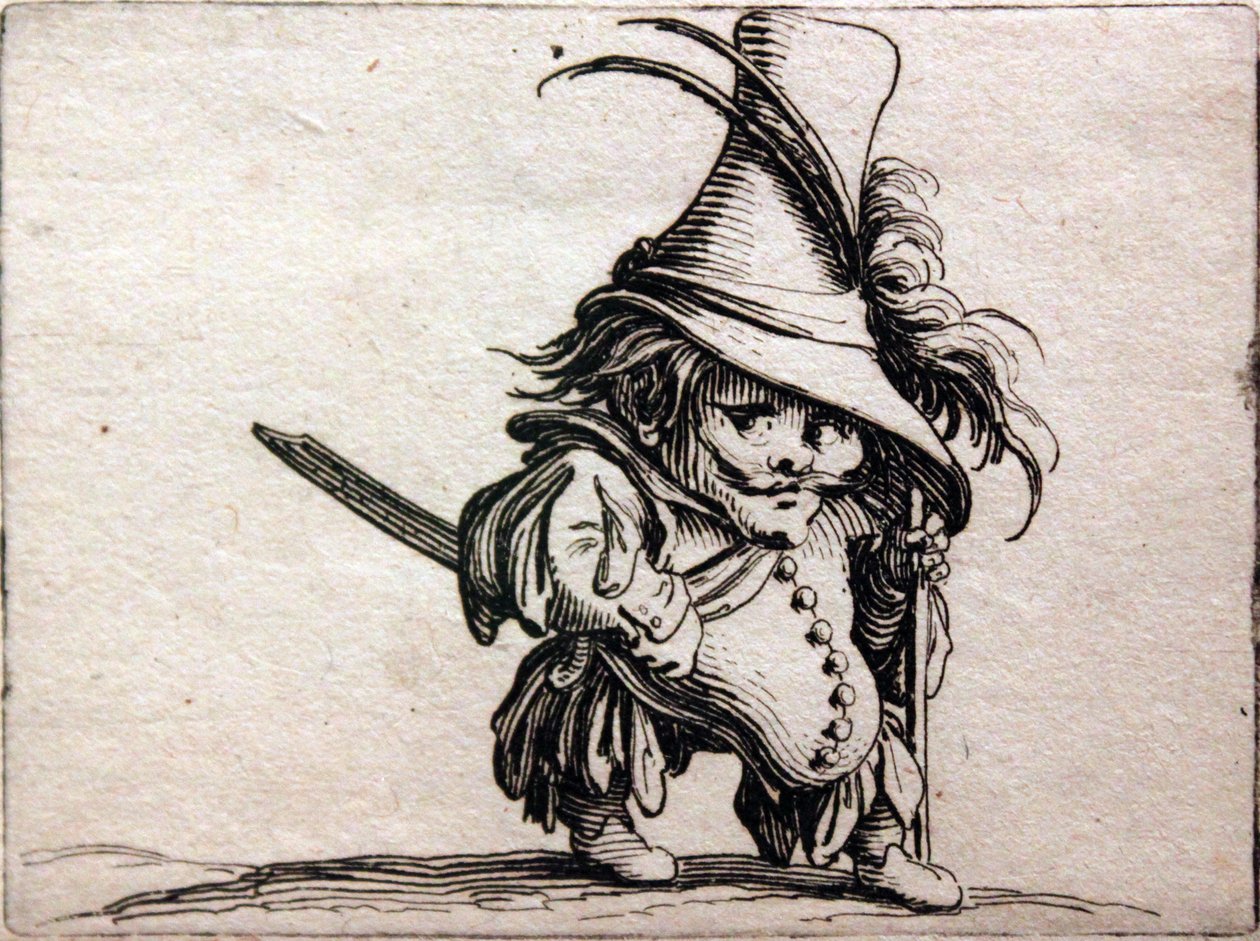 Różne figurki Gobbiego autorstwa Jacques Callot