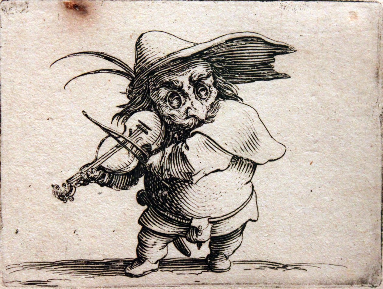 Różne figurki Gobbiego autorstwa Jacques Callot