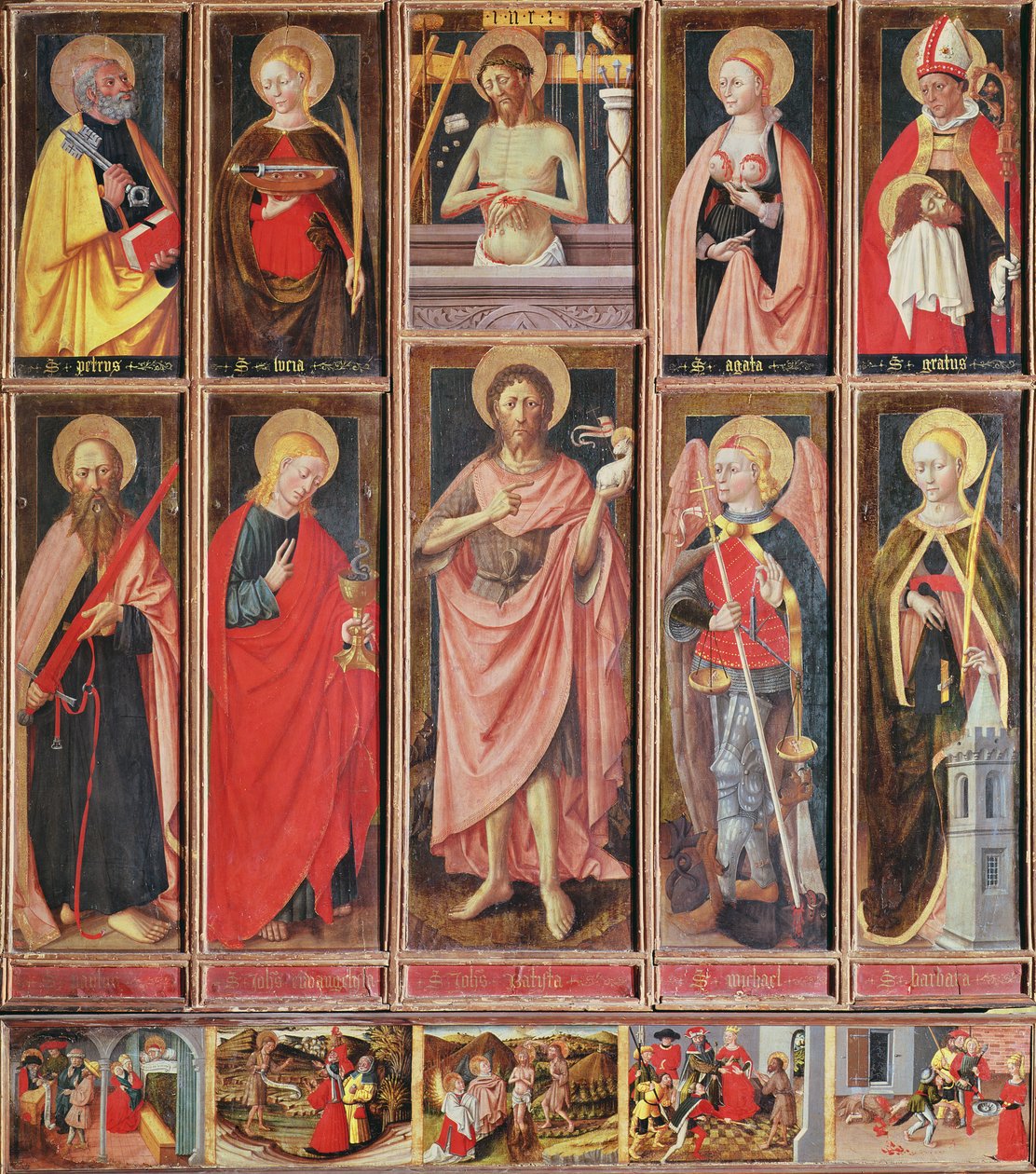 Ołtarz św. Jana Chrzciciela (tempera na desce) autorstwa Jacques Durandi