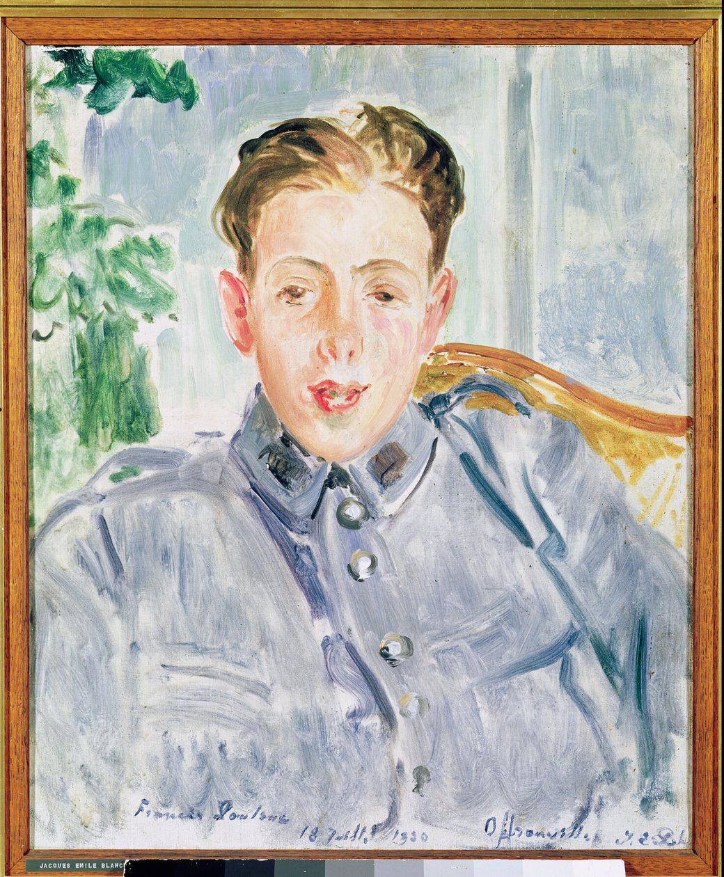 Portret Francisa Poulenca (1899-1963) 1920 autorstwa Jacques Emile Blanche
