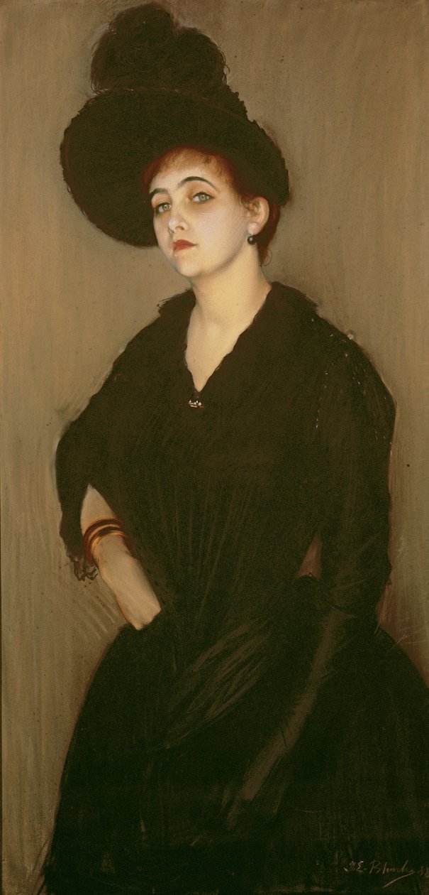 Portret Madame Vasnier, 1888 autorstwa Jacques Emile Blanche