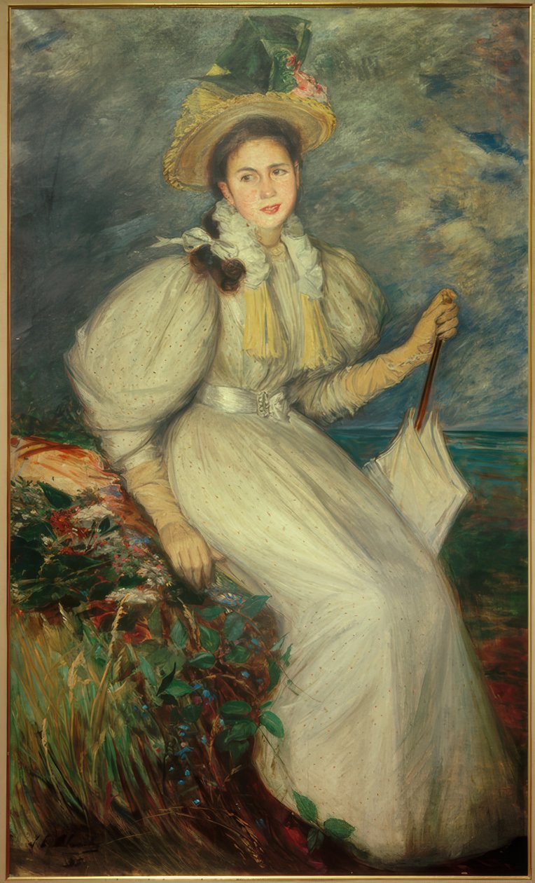 Portret młodej kobiety autorstwa Jacques Emile Blanche