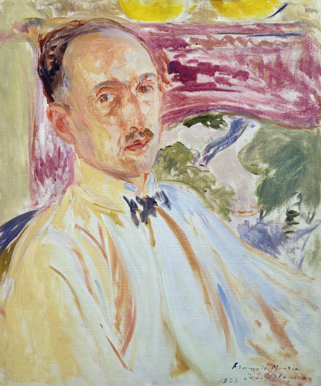 Studium do portretu Francois Mauriac, 1923 (olej na karcie) autorstwa Jacques Emile Blanche