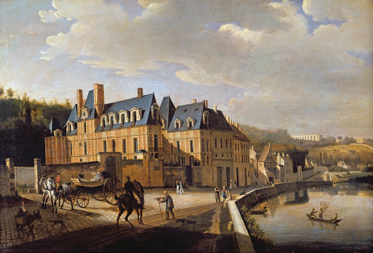 Chateau de la Chaussee w pobliżu Bougival, 1822 autorstwa Jacques Francois Joseph Swebach