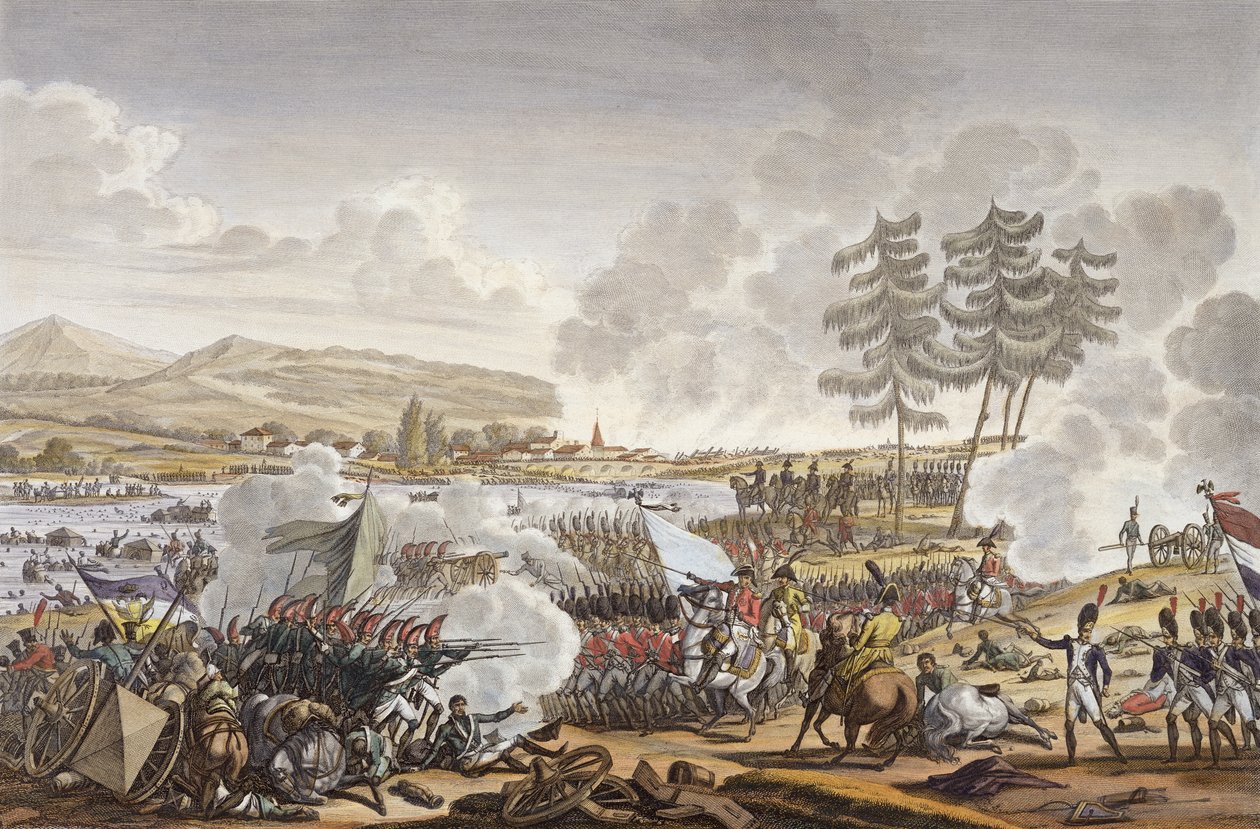Bitwa pod Friedlandem, 14 czerwca 1807, ryty przez Francois Pigeota (ur. 1775) (akwatinta) autorstwa Jacques Francois Joseph Swebach