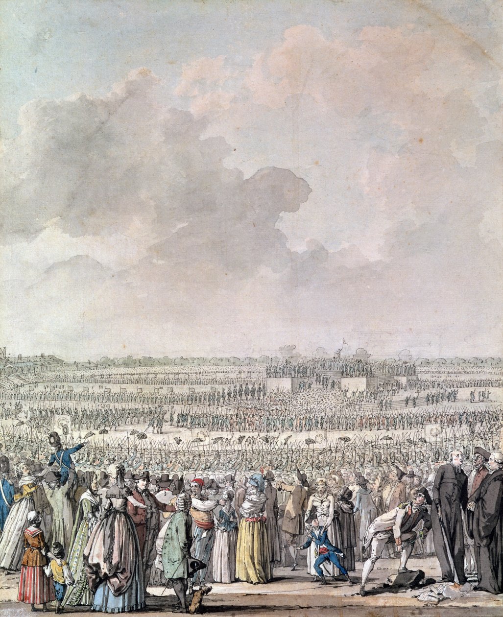 Święto Federacji na Polu Marsowym, 14 lipca 1790 r autorstwa Jacques Francois Joseph Swebach