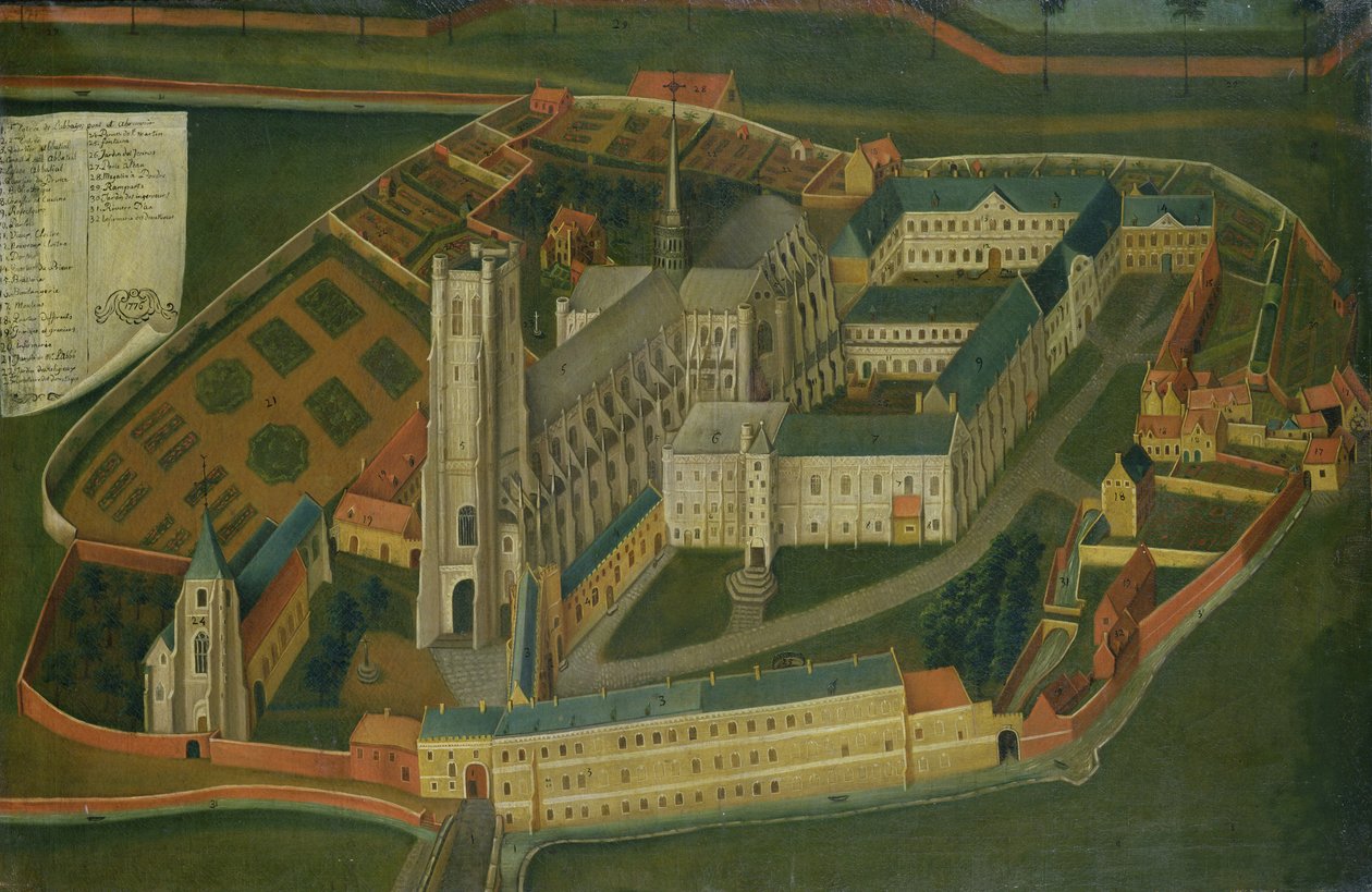 Opactwo Saint-Bertin w Saint-Omer, 1776 autorstwa Jacques Francois Lemaire