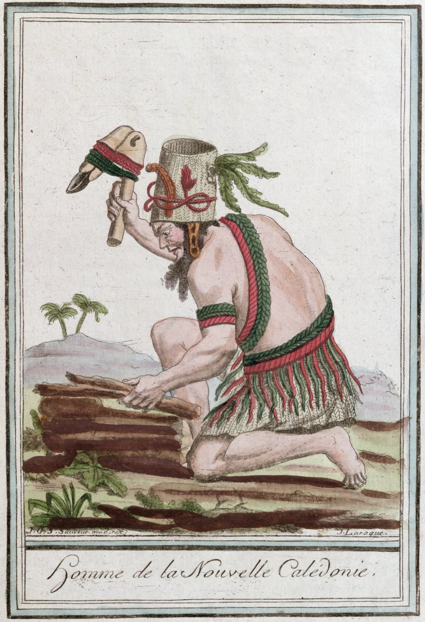 Pochodzący z Nowej Kaledonii, rytowany przez J. Laroque, 1796 autorstwa Jacques Grasset de Saint Sauveur