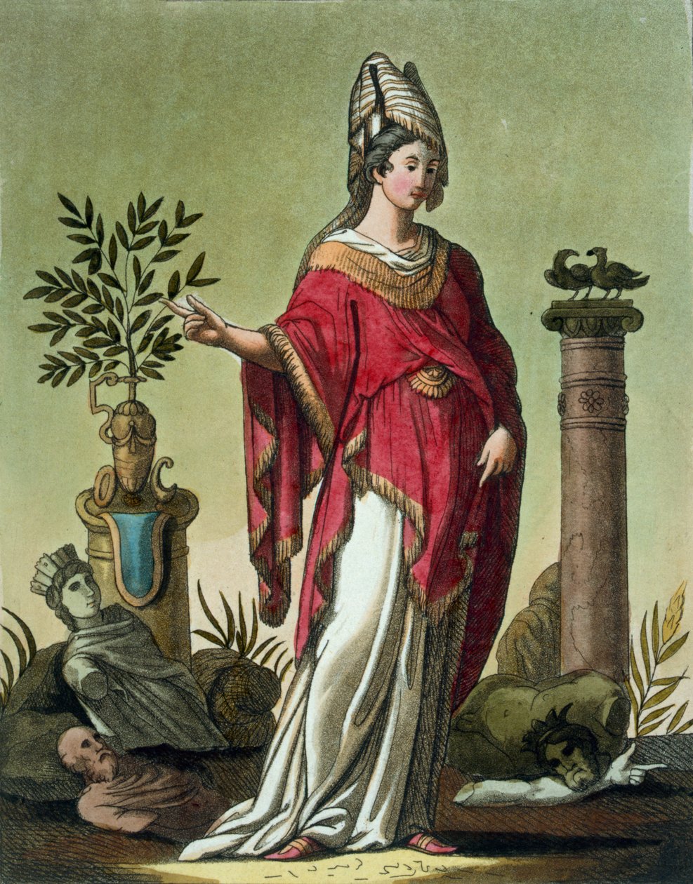 Sybil z Erytrei ze swoimi insygniami, 1796 autorstwa Jacques Grasset de Saint Sauveur