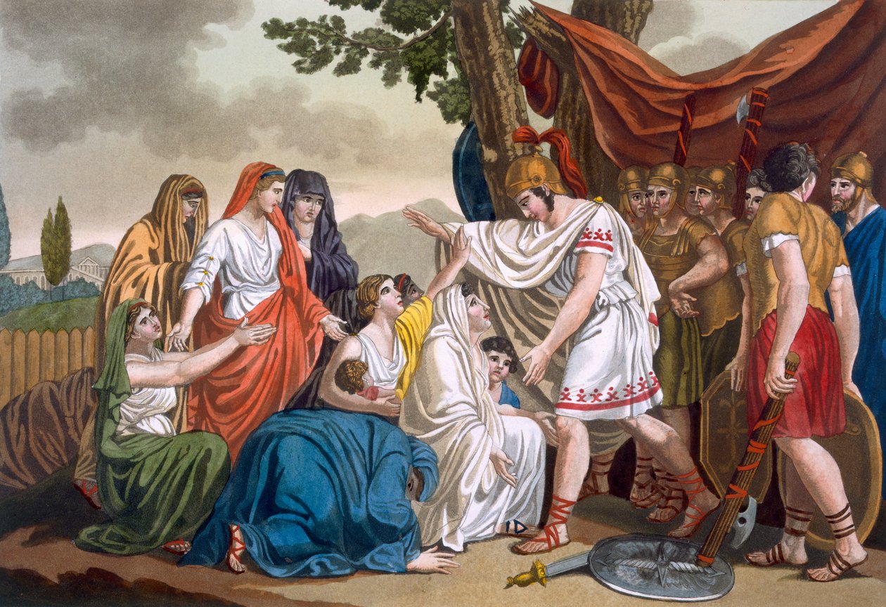 Coriolanus i jego matka Volumnia, ilustracja z 