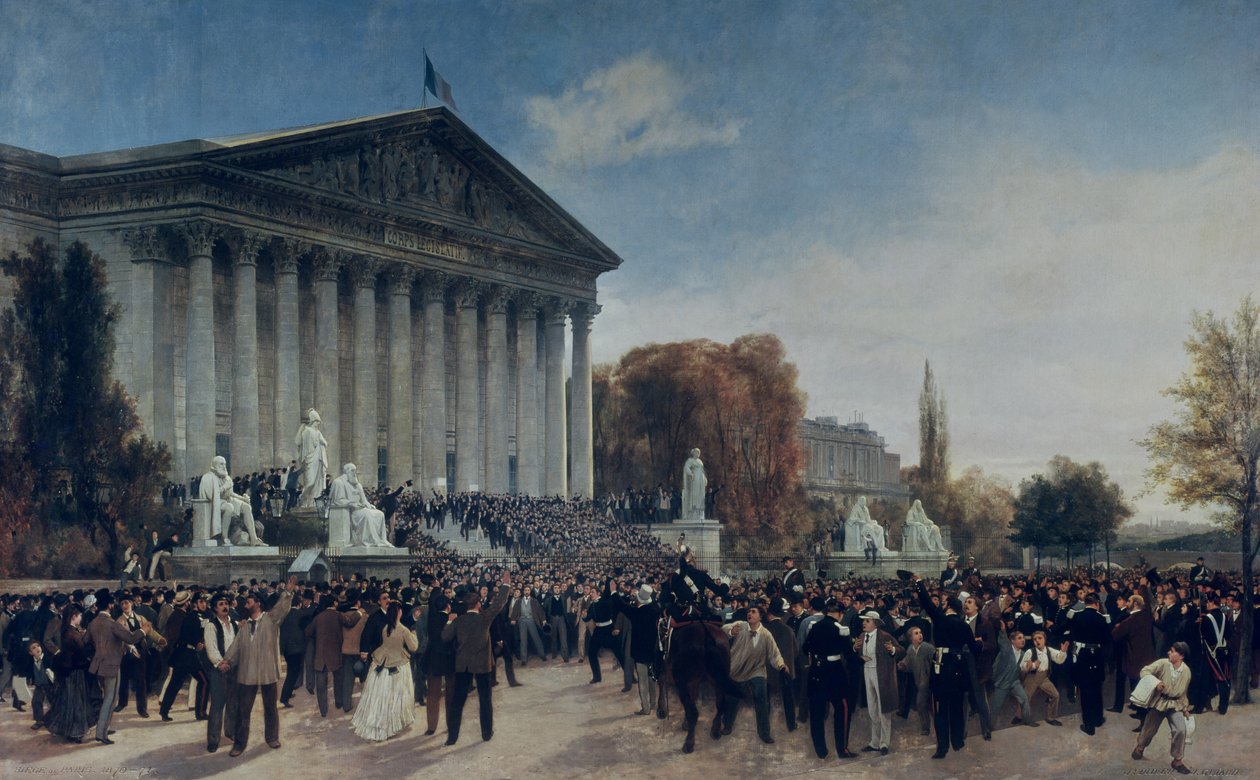 Palais du Corps Legislatif po ostatnim posiedzeniu 4 września 1870 r. autorstwa Jacques Guiaud