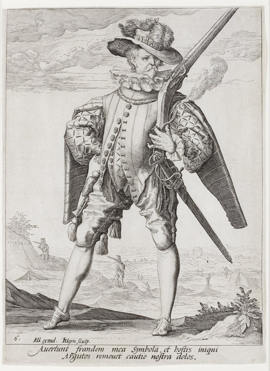 Muszkieter, 1587 autorstwa Jacques II de Gheyn