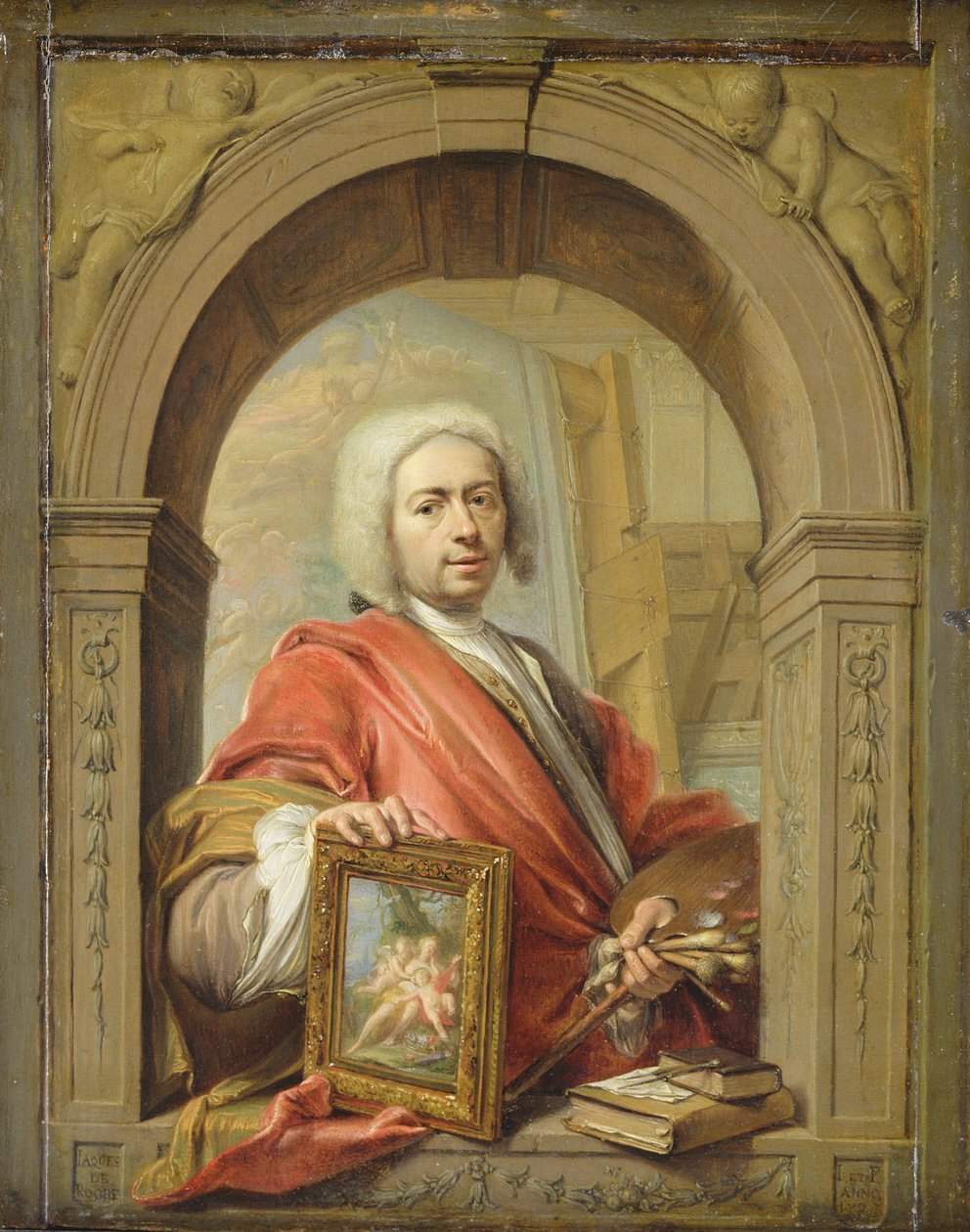 Autoportret, 1727 autorstwa Jacques Ignatius de Roore