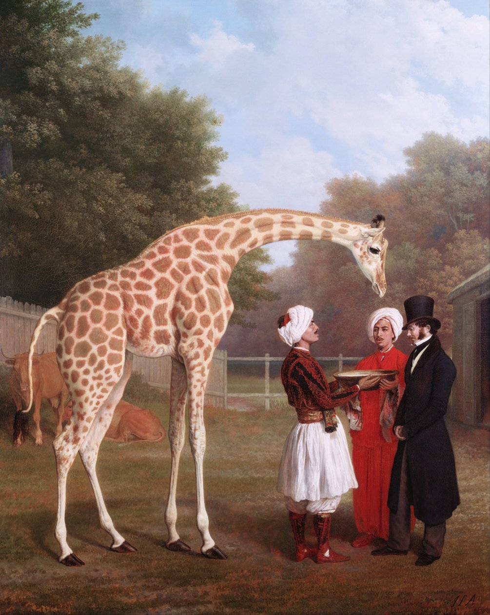 żyrafa nubijska autorstwa Jacques Laurent Agasse