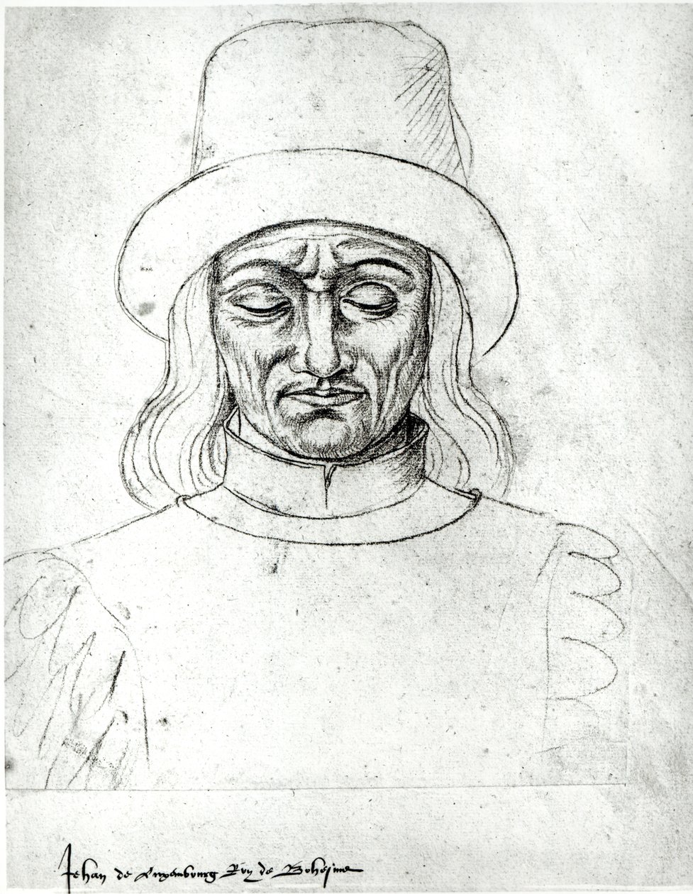 Ms.266 fol.171 Jan Luksemburski (1296-1346), król Czech, z „Recueil d