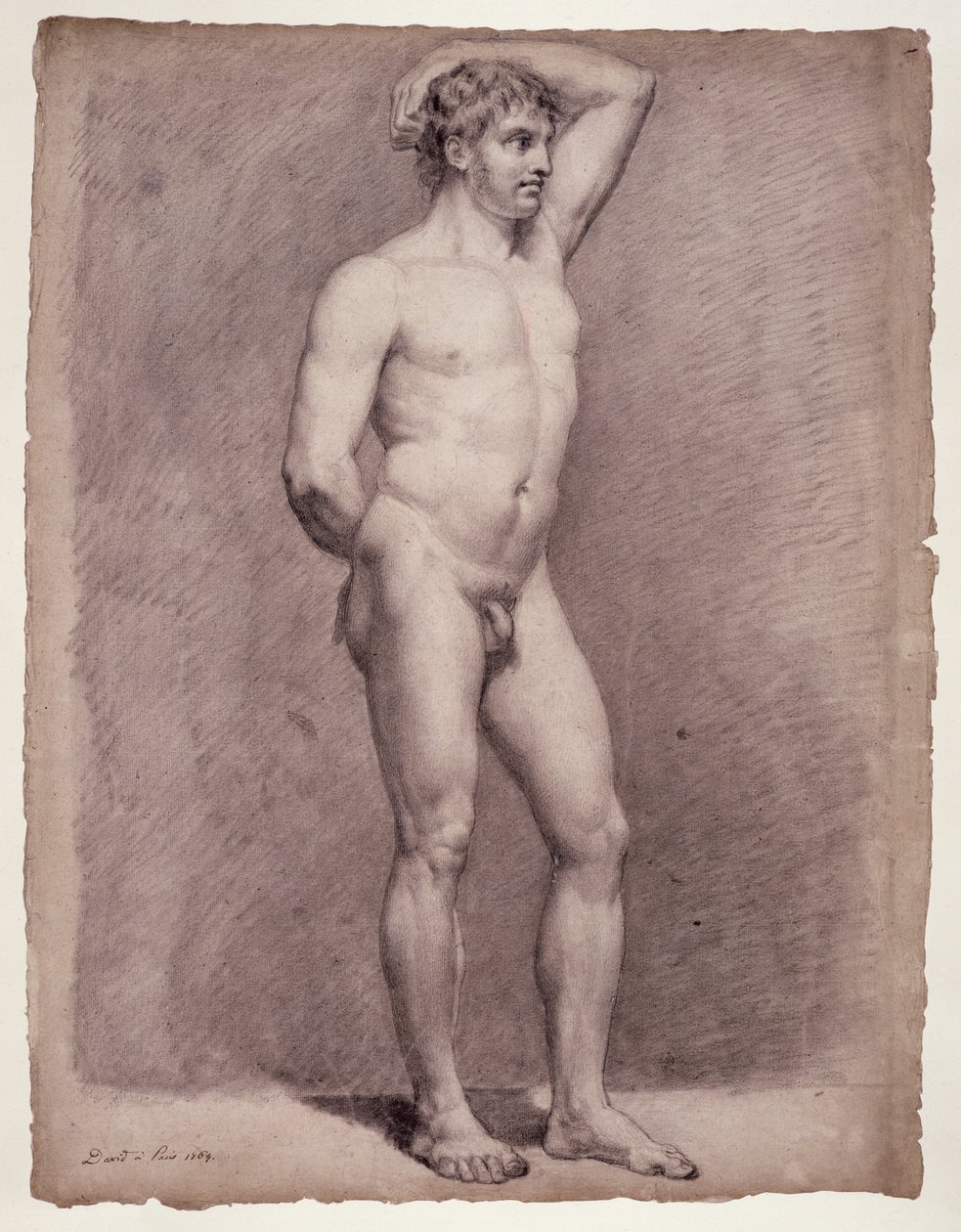 Akademia Studium Aktu Męskiego autorstwa Jacques Louis David