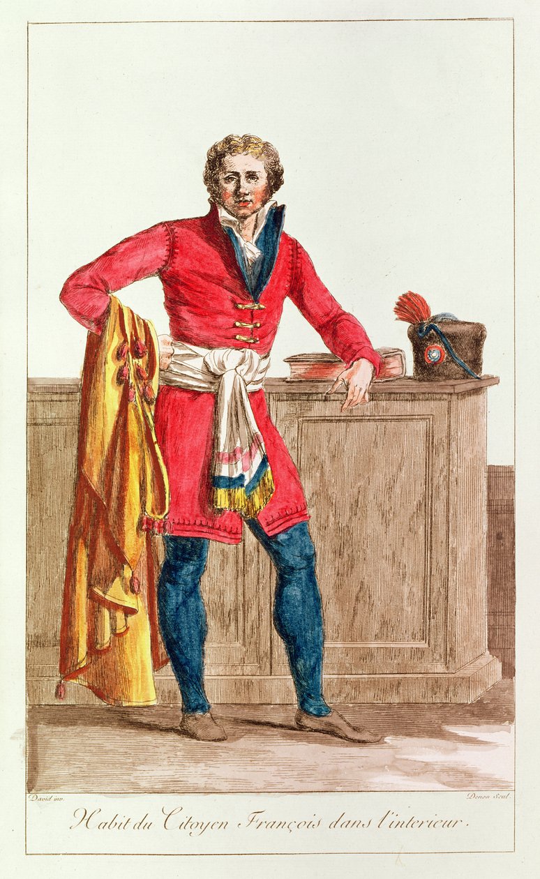 Strój cywila dla obywatela Francji, grawerowany przez Vivant Dominique Denon autorstwa Jacques Louis David