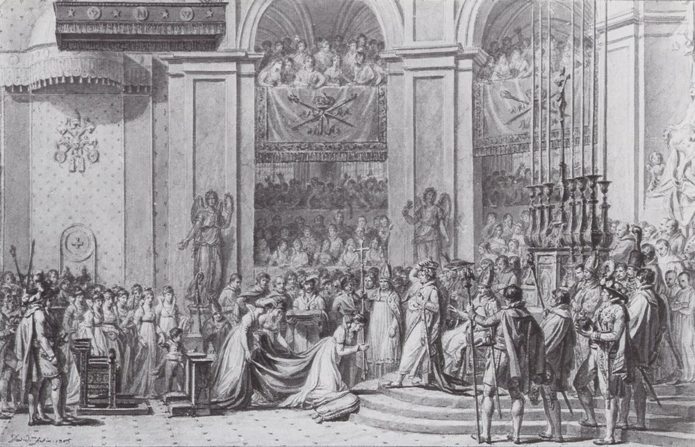 Studium do koronacji autorstwa Jacques Louis David