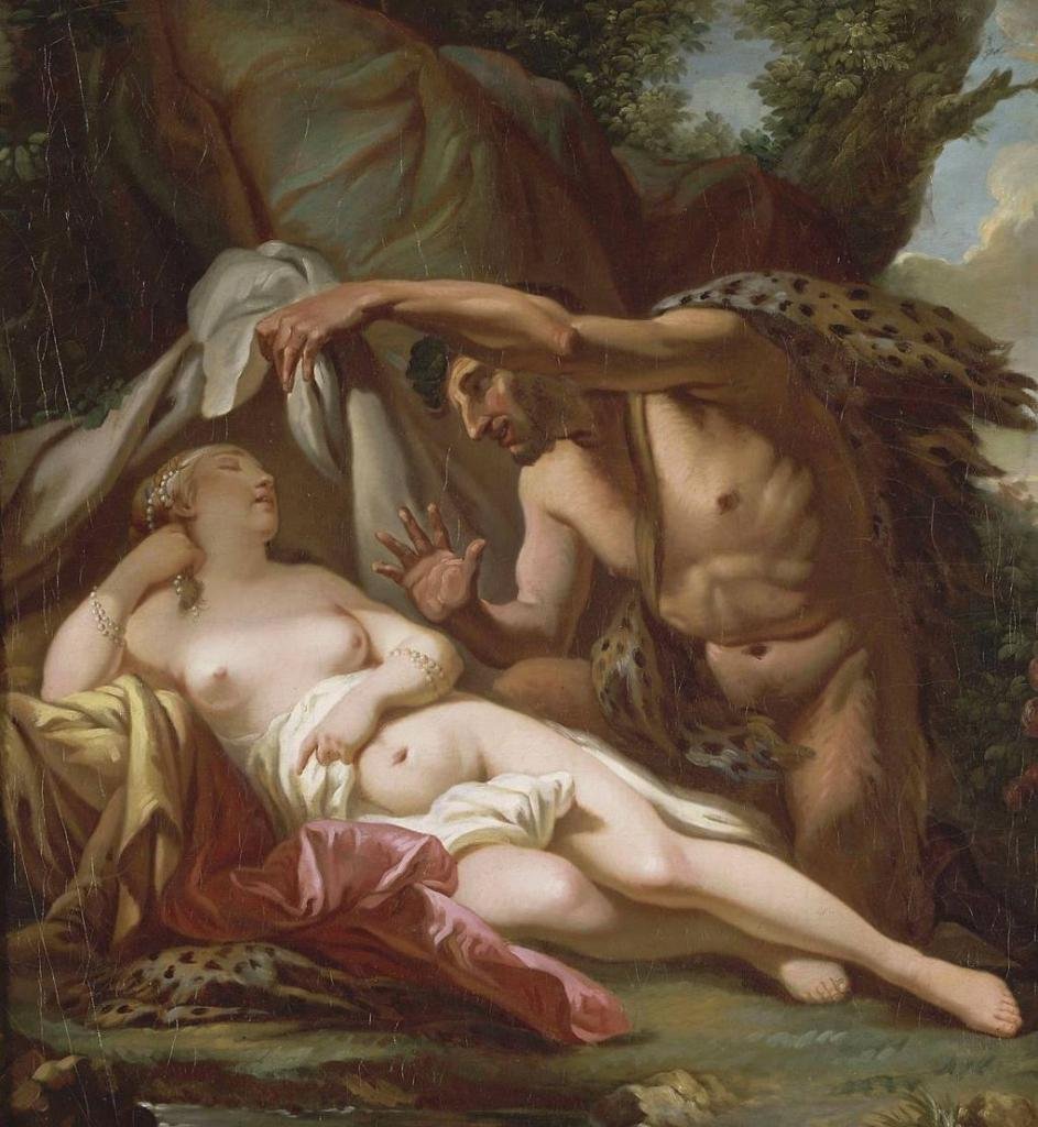 Jowisz i Antiope autorstwa Jacques Louis David