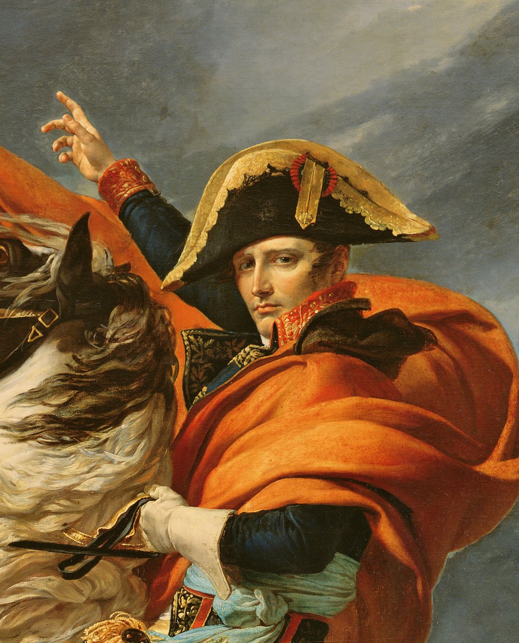 Przejście Napoleona przez Alpy 20 maja 1800, 1803 (detal 101627) autorstwa Jacques Louis David