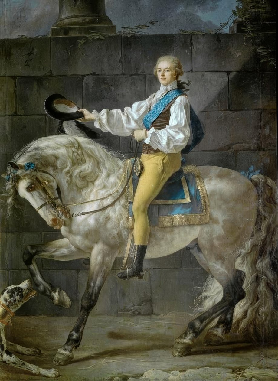 Reiterbildnis des Grafen Stanislaw Kostka Potocki autorstwa Jacques Louis David