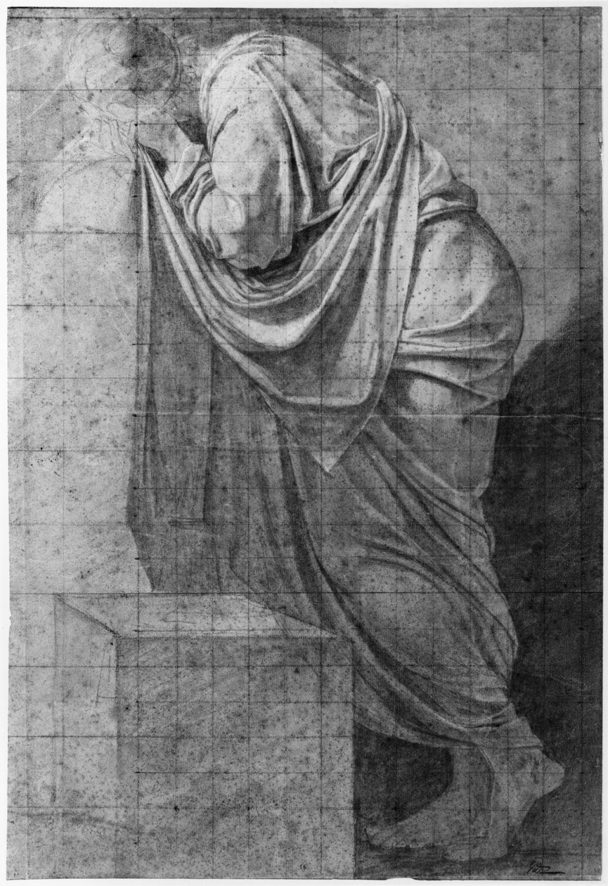 Studium do „Śmierci Sokratesa”, c.1787 autorstwa Jacques Louis David