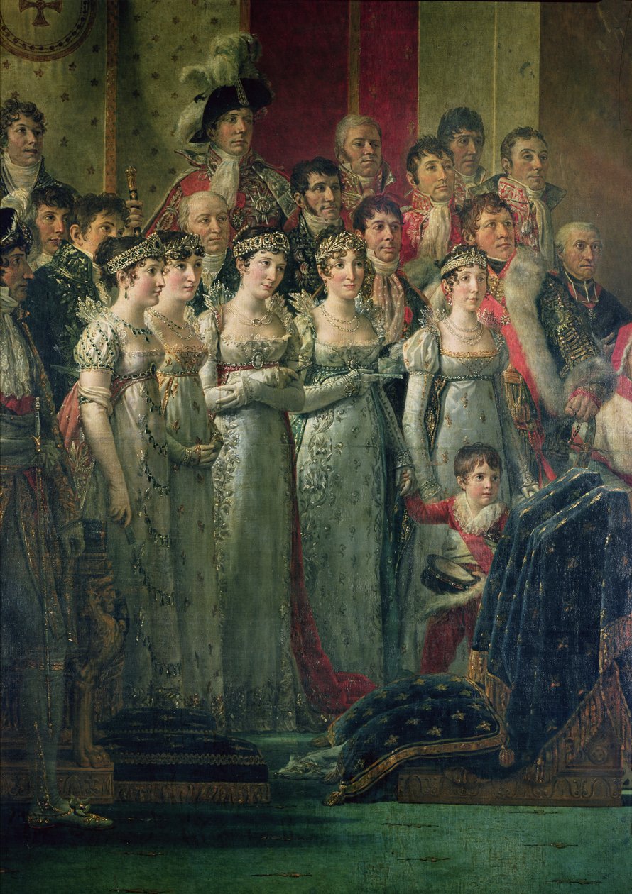 Konsekracja cesarza Napoleona (1769-1821) i koronacja cesarzowej Józefiny (1763-1814) przez papieża Piusa VII (1742-1823) 2 grudnia 1804 r. 1807 (szczeg. 18412) autorstwa Jacques Louis David