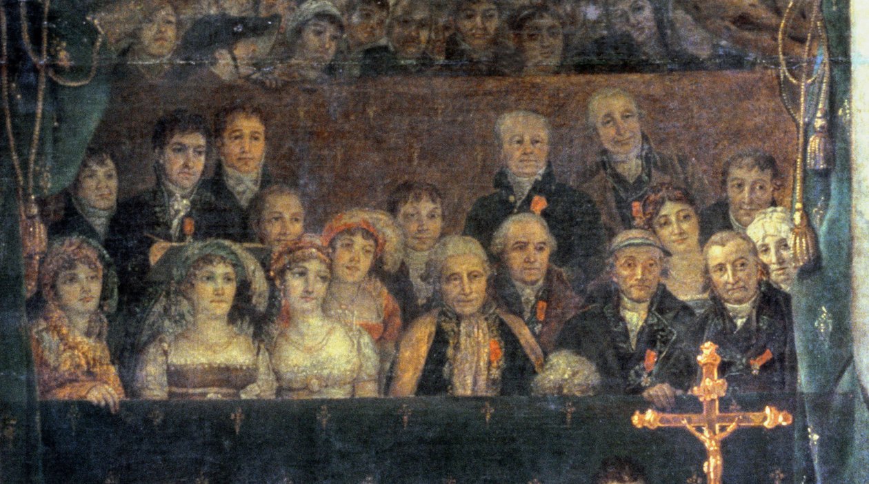 Konsekracja cesarza Napoleona (1769-1821) i koronacja cesarzowej Józefiny (1763-1814) przez papieża Piusa VII, 2 grudnia 1804 r. 1806-7 (szczeg. 18412) autorstwa Jacques Louis David