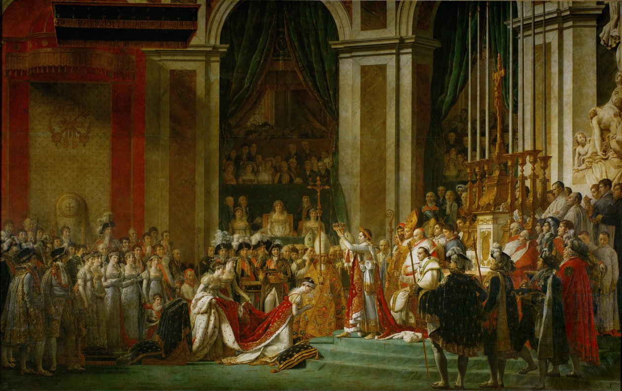 Koronacja Napoleona (1805-1807) autorstwa Jacques Louis David