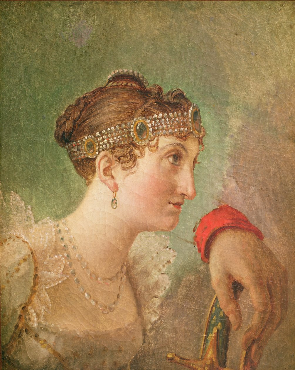 Księżna Rochefoucauld i ręka Eugeniusza de Beauharnais autorstwa Jacques Louis David